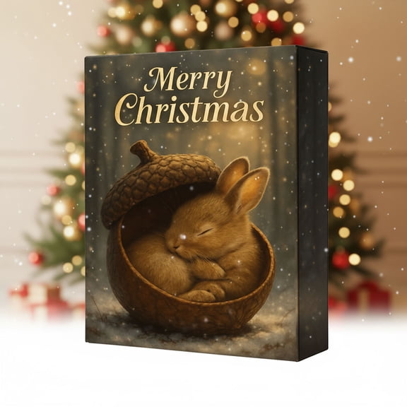 Cheapark2025 Pinecone Animals Advent Calendar - 24 Handmade Woodland Animal Figurines, Rustic Holiday Countdown Decor for Fireplaces & Window Sills