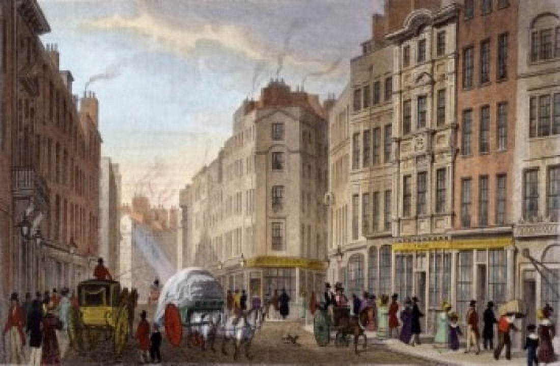 Cheapside Poultry & Bucklersbury Thomas Hosmer Shepherd (1792-1864 British) Engraving Canvas Art - Thomas Hosmer Shepherd (18 x 24)