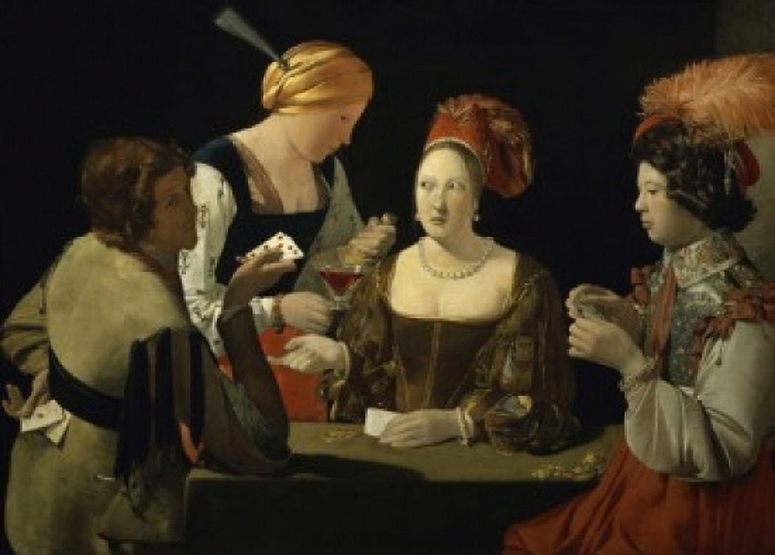 The Cheat with the Ace of Diamonds c 1635 Georges de la Tour (1593-1652French) Oil on canvas Musee du Louvre Paris Canvas Art - Georges de la Tour (18 x 24)