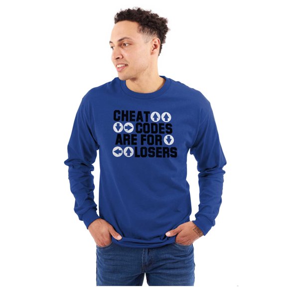 Cheat Codes For Losers Video Gamer Long Sleeve TShirt Men Women Brisco Brands S