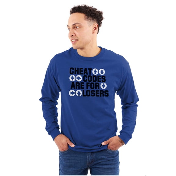 Cheat Codes For Losers Video Gamer Long Sleeve TShirt Men Women Brisco Brands X