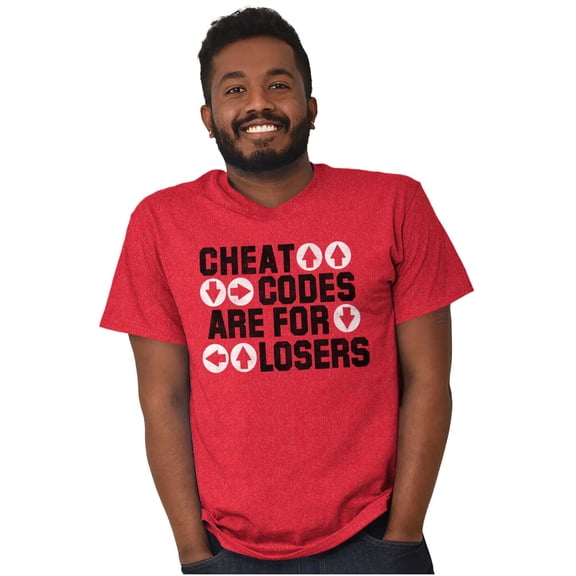 Cheat Codes For Losers Video Gamer Men's Graphic T Shirt Tees Brisco Brands M