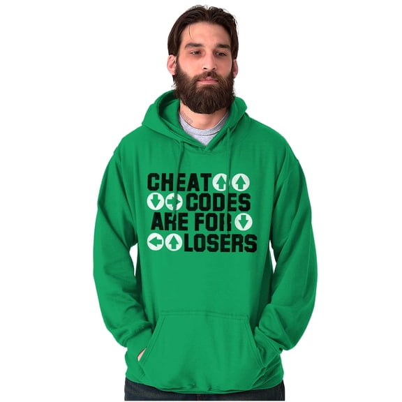 Cheat Codes For Losers Video Gamer Unisex Plus Fleece Graphic Hoodie Brisco Brands 3X