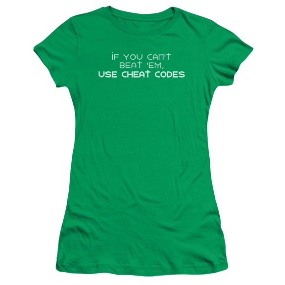 - Cheat Codes - Juniors Teen Girls Cap Sleeve Shirt - Large