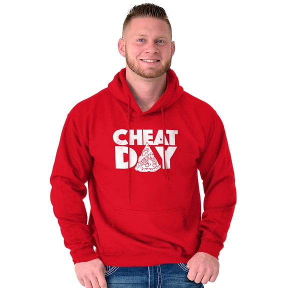 Cheat Day Pizza Fitness Food Craving Unisex Plus Size Hoodie Brisco Brands 2X