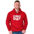 thumbnail image 1 of Cheat Day Pizza Fitness Food Craving Unisex Plus Size Hoodie Brisco Brands 3X, 1 of 6