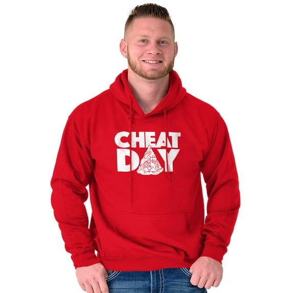 Cheat Day Pizza Fitness Food Craving Unisex Plus Size Hoodie Brisco Brands 3X