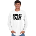 thumbnail image 1 of Cheat Day Pizza Fitness Food Craving Long Sleeve TShirt Men Women Brisco Brands S, 1 of 6