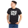 thumbnail image 1 of Cheat Day Pizza Fitness Food Craving Plus Size Crewneck Graphic Tee Shirt Brisco Brands 2X, 1 of 5