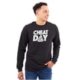 thumbnail image 1 of Cheat Day Pizza Fitness Food Craving Plus Size Long Sleeve Graphic Tee Shirt Brisco Brands 2X, 1 of 5