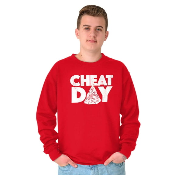 Cheat Day Pizza Fitness Food Craving Unisex Plus Size Sweatshirt Brisco Brands 3X