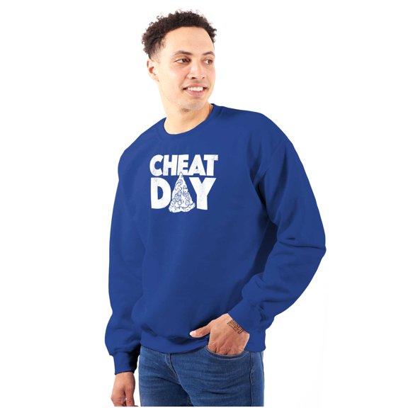 Cheat Day Pizza Fitness Food Craving Sweatshirt for Men or Women Brisco Brands L