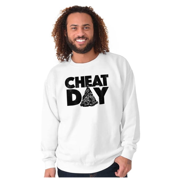Cheat Day Pizza Fitness Food Craving Sweatshirt for Men or Women Brisco Brands S