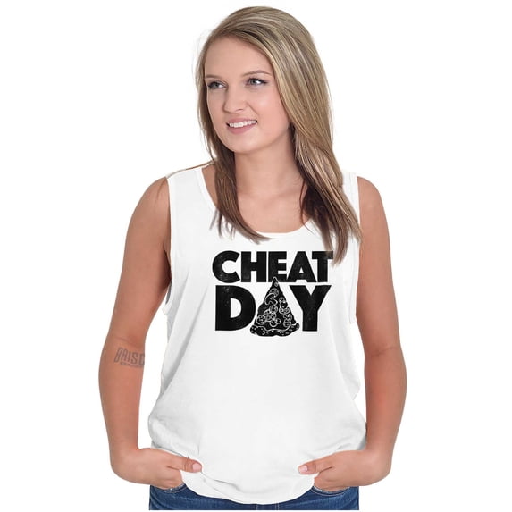 Cheat Day Pizza Fitness Food Craving Tank Top T Shirts Men Women Brisco Brands L