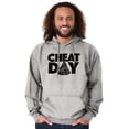 thumbnail image 1 of Cheat Day Pizza Fitness Food Craving Unisex Plus Fleece Graphic Hoodie Brisco Brands 5X, 1 of 5