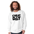 thumbnail image 1 of Cheat Day Pizza Fitness Food Craving Unisex Plus Fleece Graphic Sweatshirt Brisco Brands 5X, 1 of 5