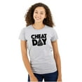thumbnail image 1 of Cheat Day Pizza Fitness Food Craving Womens Slim Fit Graphic Tee Brisco Brands S, 1 of 5