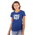 thumbnail image 1 of Cheat Day Pizza Fitness Food Craving Womens Slim Fit Graphic Tee Brisco Brands S, 1 of 5