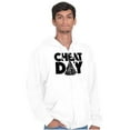 thumbnail image 1 of Cheat Day Pizza Fitness Food Craving Zip Up Hoodie Men's Women's Brisco Brands X, 1 of 6