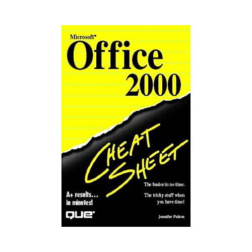 Pre-Owned Cheat Sheet: Microsoft Office 2000 Cheat Sheet (Paperback)