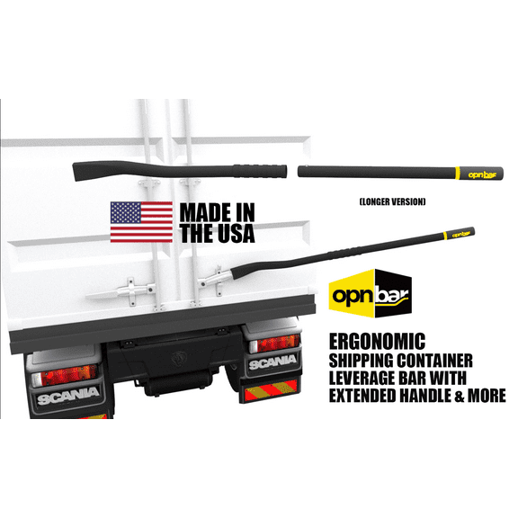 Cheater Bar & Shipping Container Handle Leverage Bar with Detachable Long Handle and Extension Bar- OPNBar Version 4 (Heavyweight Version) - Optional 5th Wheel Release - MADE IN USA