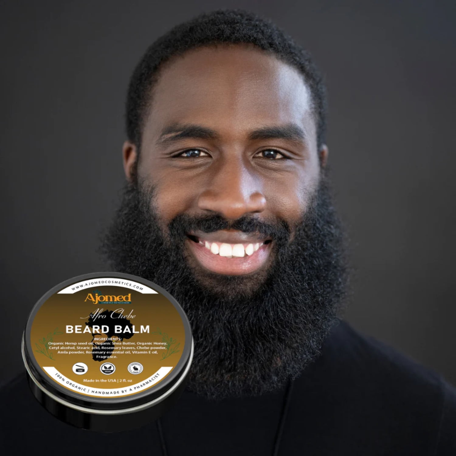 Chebe Beard Balm Cleansing Balm for Beards Short or Long, Beard