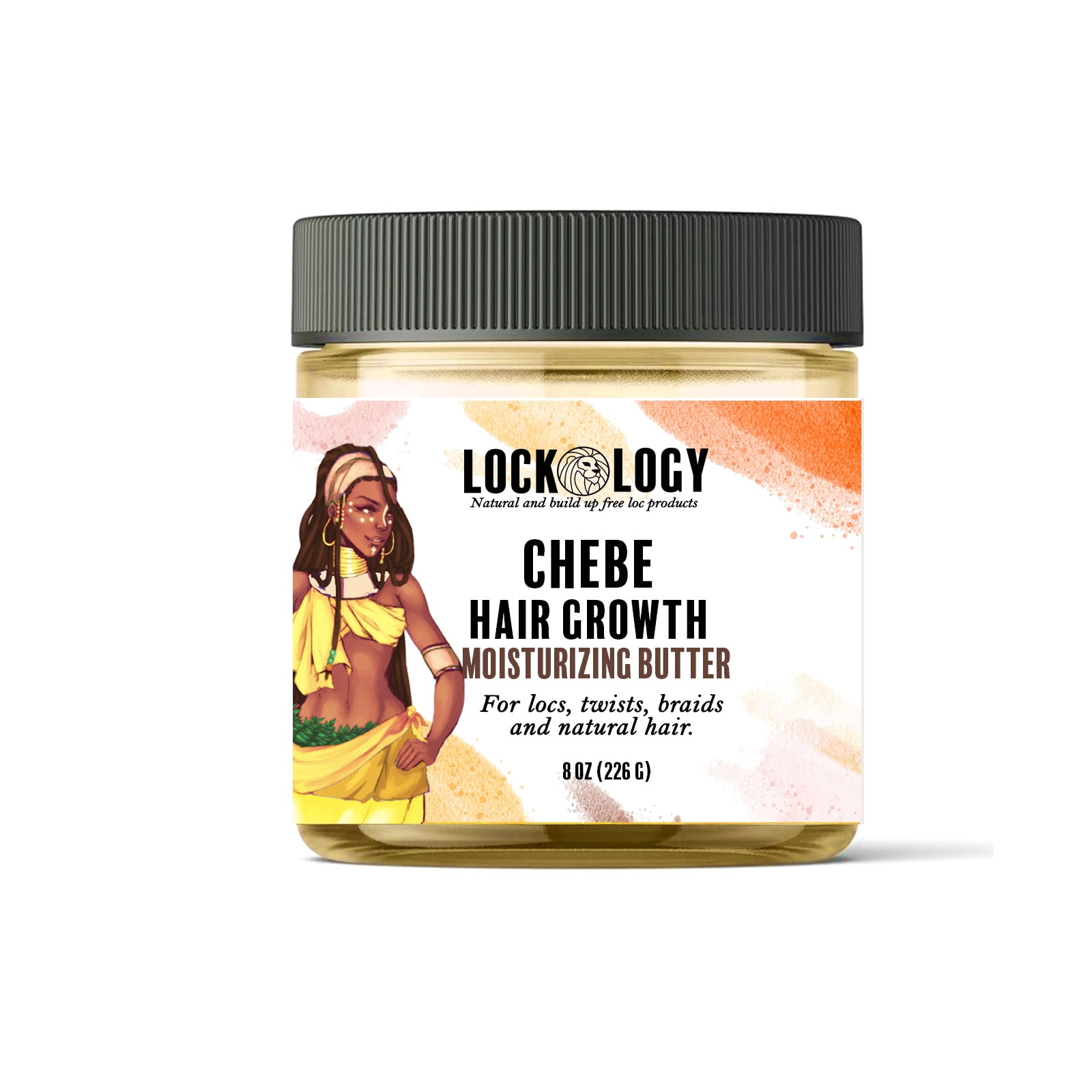 Lockology African Chebe Hair Butter for Curly Hair Growth & Strengthening, Chebe Hair Oil