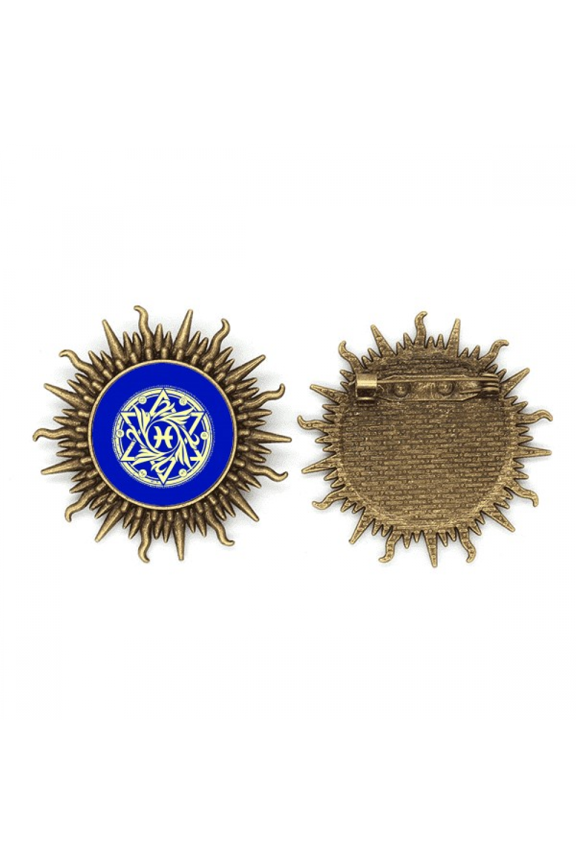 Checal Element Beam Metall Sonne Brosche Haken Pin