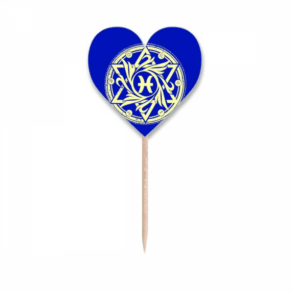 Checal Element Beam Toothpick Flags Heart Lable Cupcake Picks