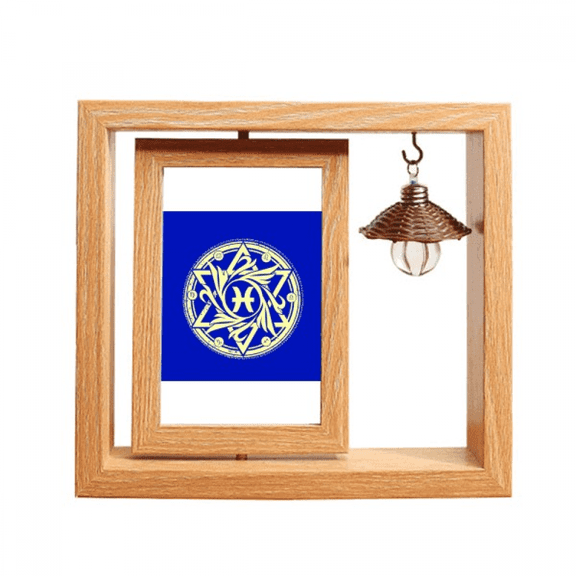 Checal Element Beam Wooden Rotating Picture Photo Frame 4x6