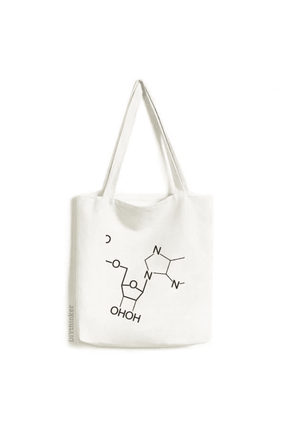 Molecular Structure Illustration Tote Canvas Bag Shopping Satchel Casual Handbag