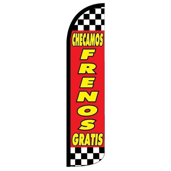 Checam Frenos Gratis Windless flag Without Pole Advertisement /Business Flags | Feather Flag |