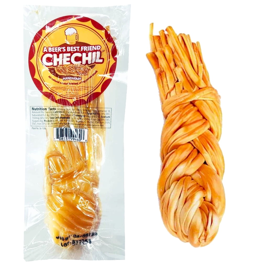 Chechil Smoked Braided String-Cheese Beer Snack (2 Pack)