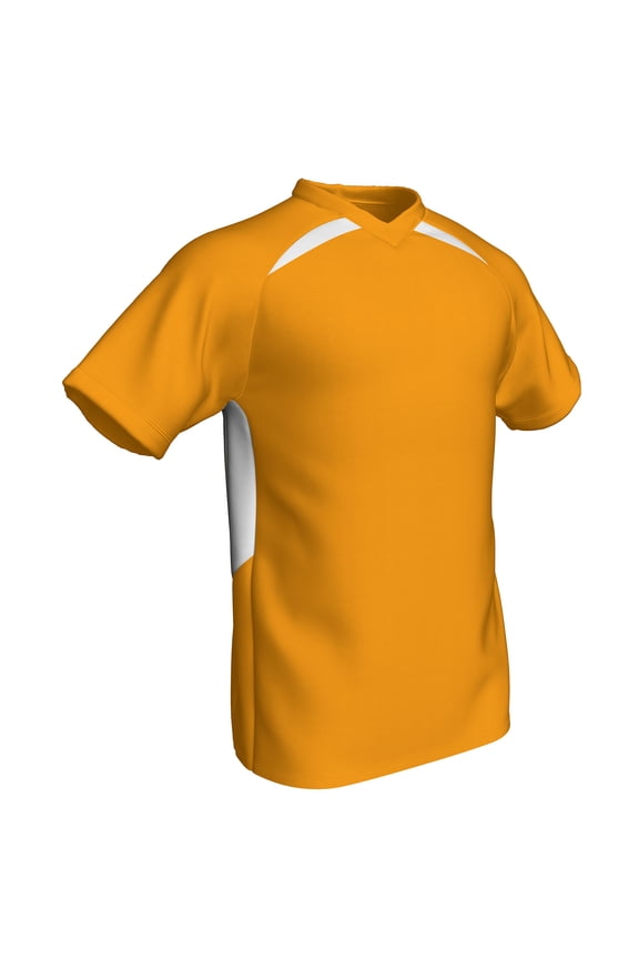 Check Baseball/Softball Jersey, Men's Large, Gold with White Highlights
