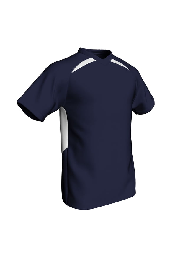 Check Baseball/Softball Jersey, Men's Large, Navy with White Highlights