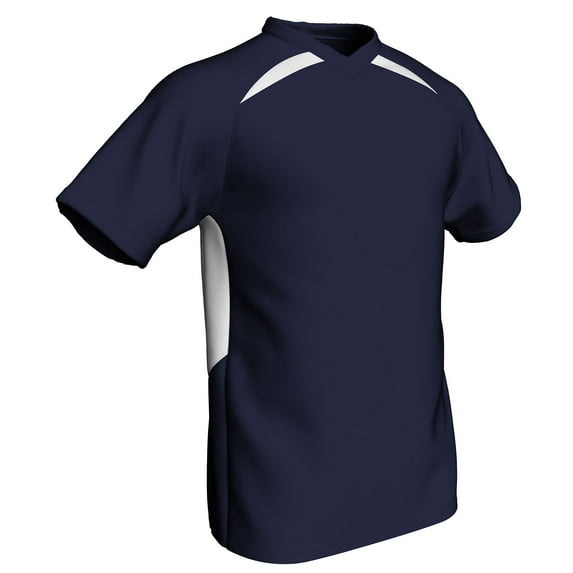 Check Baseball/Softball Jersey, Men's Medium, Navy with White Highlights