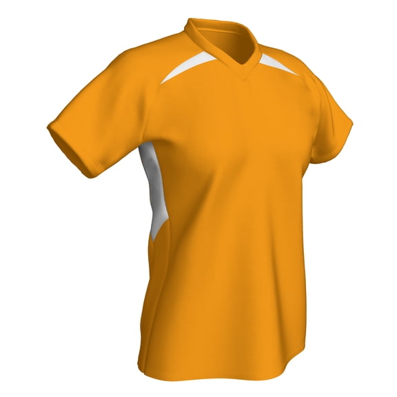 Check Baseball/Softball Jersey, Women's Large, Gold with White Highlights