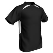 Check Baseball/Softball Jersey, Youth Medium, Black with White Highlights