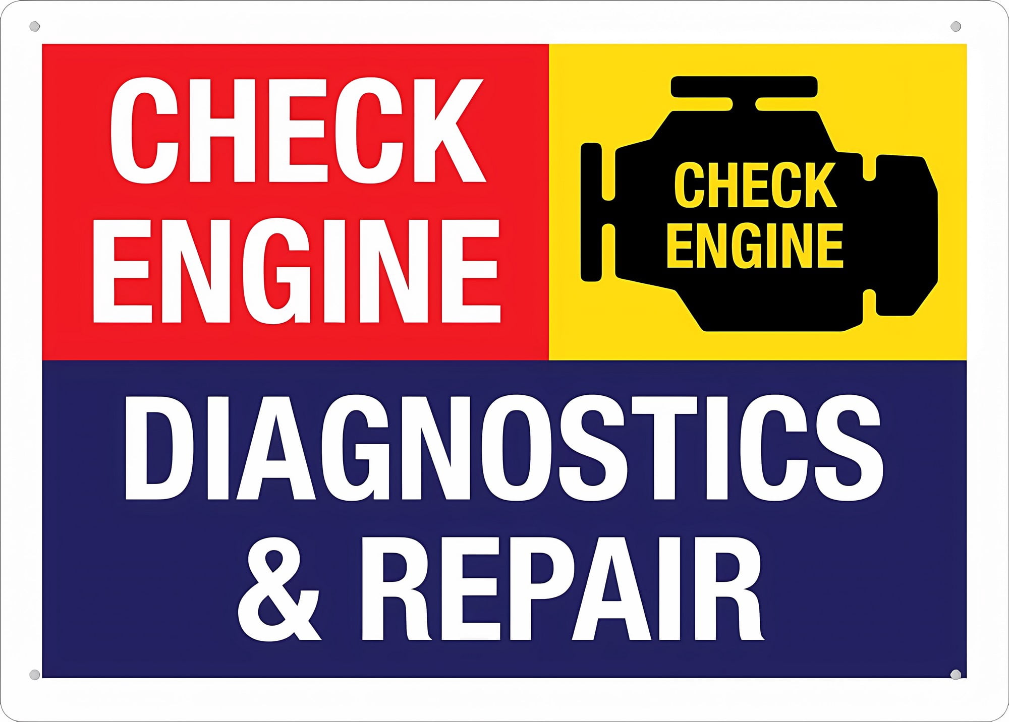 Check Engine Diagnostics Amp Repair Sign - 8