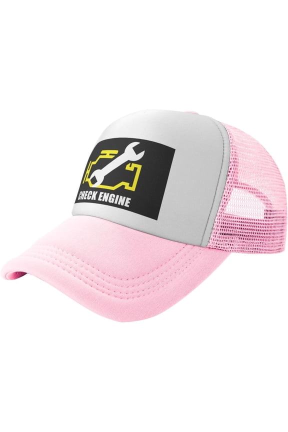 Check Engine Light Mechanic Auto Repair Casual Baseball Cap Mesh Sports Cap