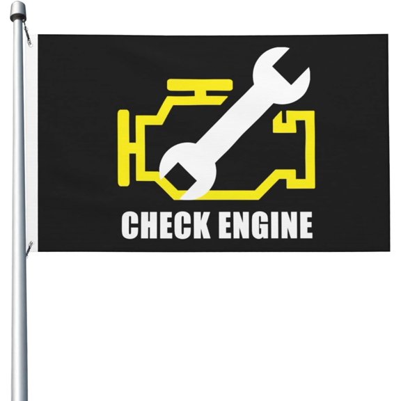 Check Engine Light Mechanic Auto Repair Flag 3x5 FT Bright Flags
