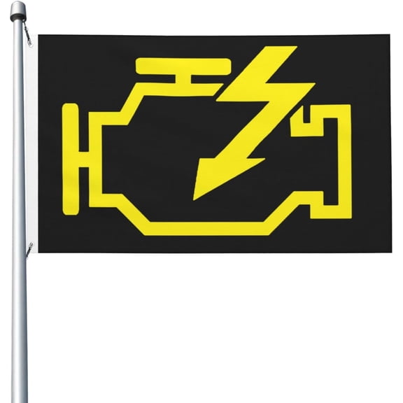Check Engine Light Mechanic Auto Repair Flag 3x5 Ft Outdoor Garden Flags Party Banner With 2 Grommets