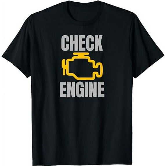 Check Engine Light Motor Car Warning Light T-Shirt