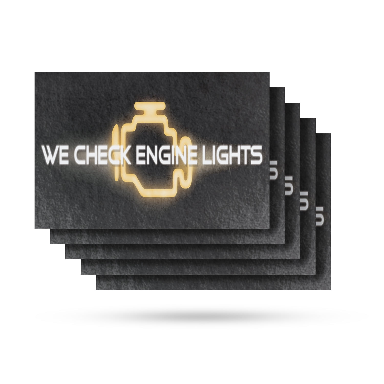 We Check Engine Lights Vinyl Decal 5 Pack of 24 Inch x 36 Inch ...