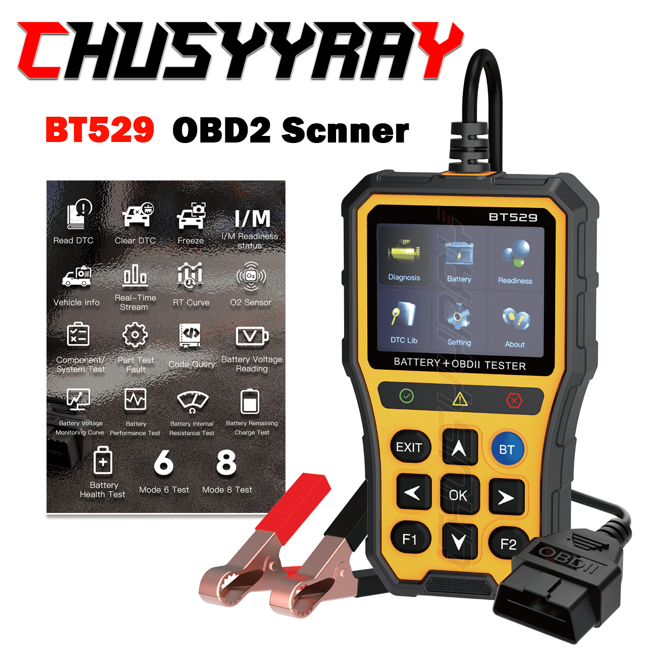 Check Engine OBD2 Scanner ABS SRS Transmission Diagnostic Scan Tool ...