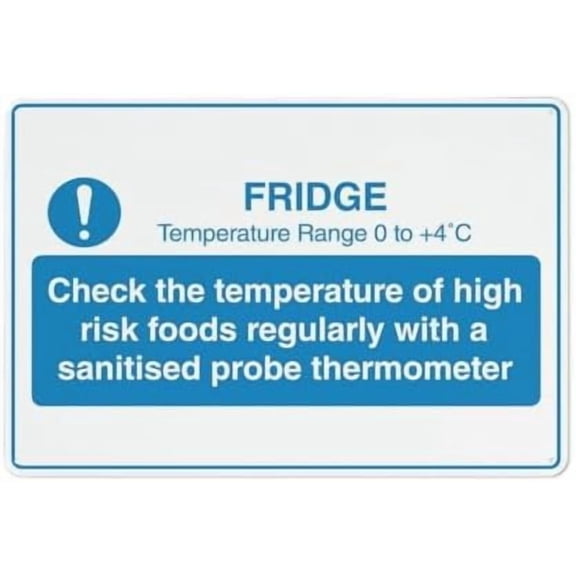 Check Fridge Temperature Sign 8X12 Inch Rust Free Aluminum Easy To Read & Sturdy Keep Out Outdoor Metal Signs For Home Farm Yard