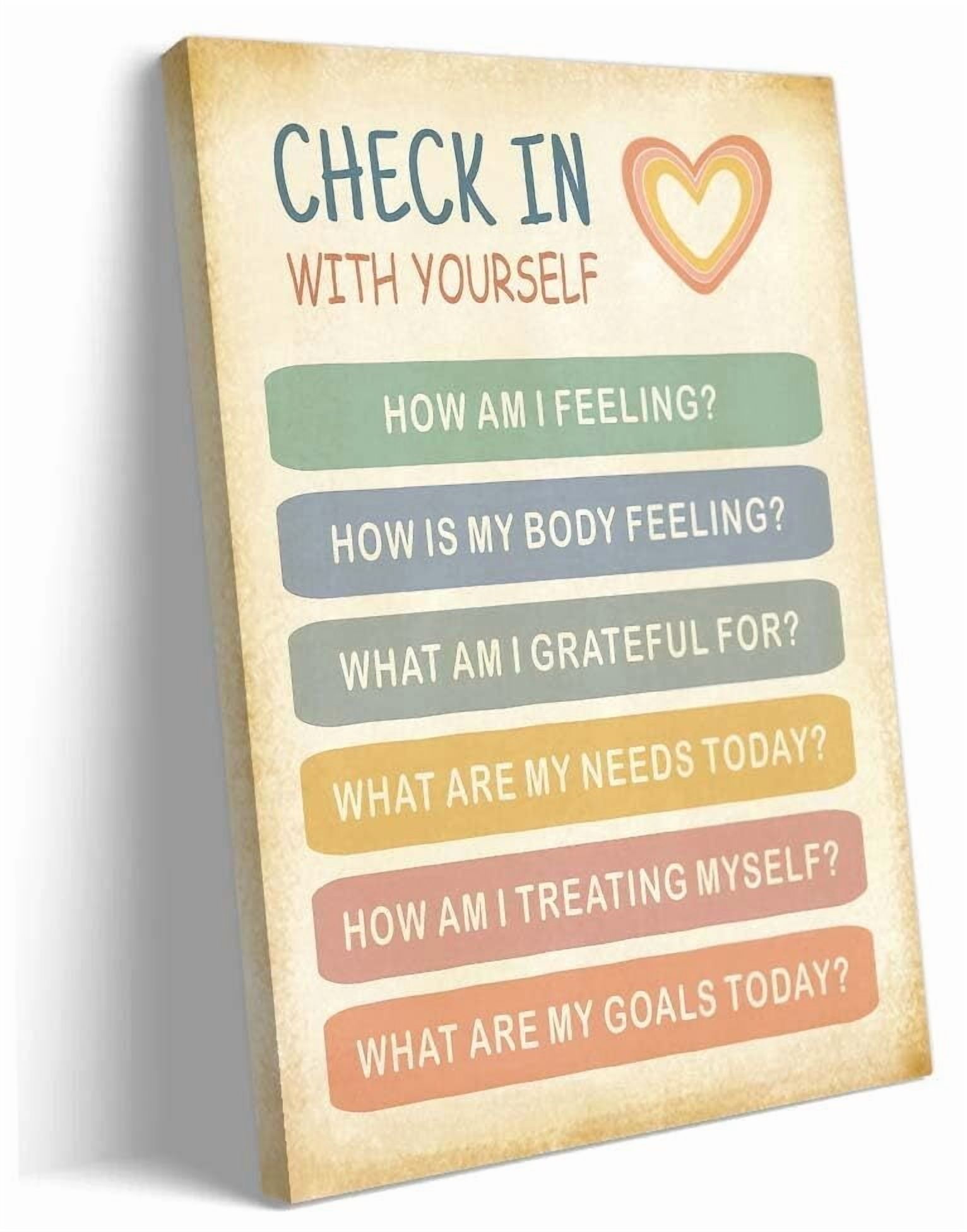 Check In with Yourself Mental Health Poster Therapy Posters Wall Art ...