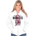 thumbnail image 1 of Check Mammaries BCA Cancer Awareness Womens Plus Size Graphic Zipper Hoodie Brisco Brands 2X, 1 of 5