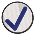 thumbnail image 1 of Check Mark Symbol Applique Multi-Color Embroidered Hook & Loop Patch - 3 Inch Medium, 1 of 5