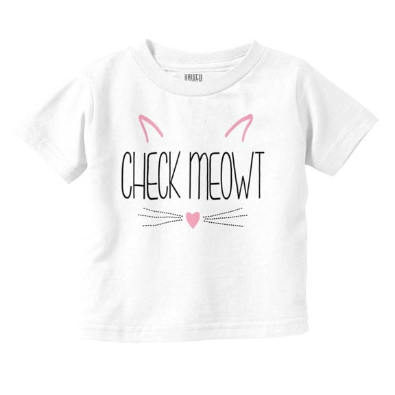 Check Me Out Meow Cute Kitten Cat Youth T Shirt Tee Girls Infant Toddler Brisco Brands 12M